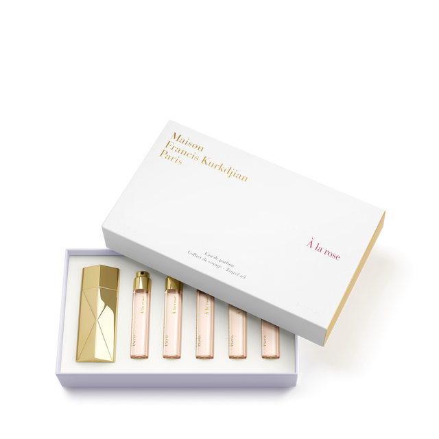 The a la Rose★フランス輸入★ティン缶4個セット À la rose ⋅ Travel Set - Eau de parfum ⋅ 5x0.37 fl.oz. ⋅ Maison