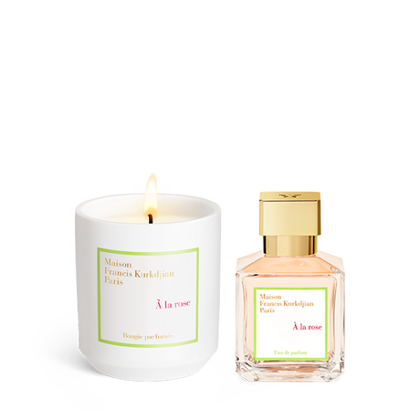 À la rose, , hi-res, Scented candle <br>and Eau de parfum Duo