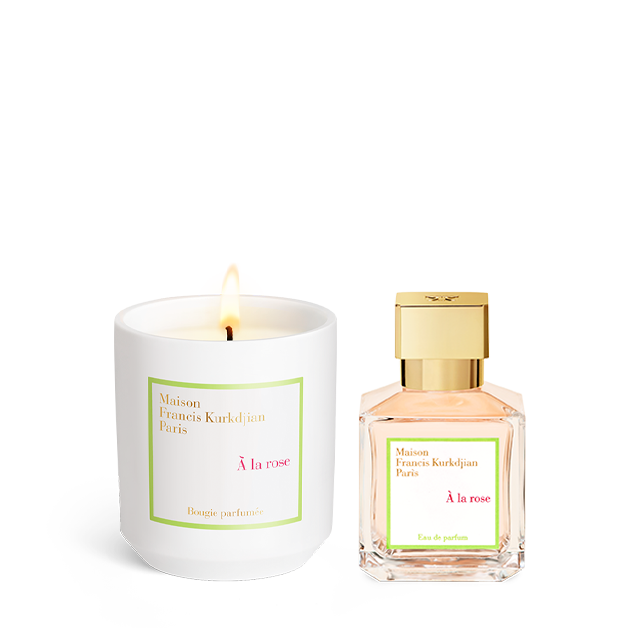À la rose, , hi-res, Scented candle <br>and Eau de parfum Duo