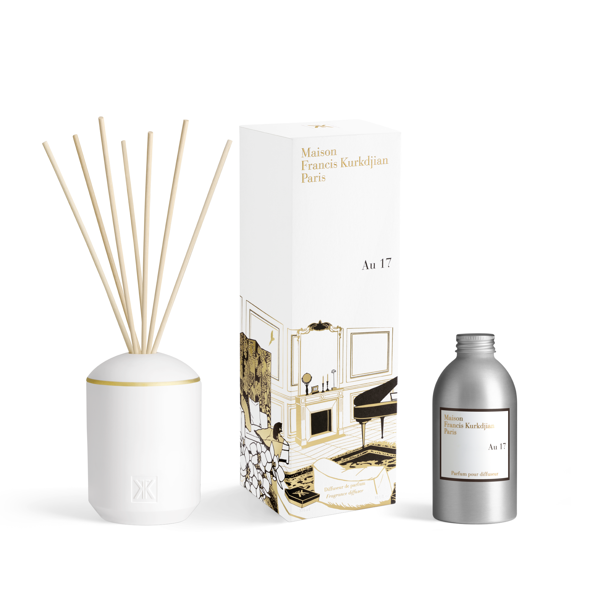 Au 17, 300ml & 7 rotins, hi-res, Diffuseur de parfum