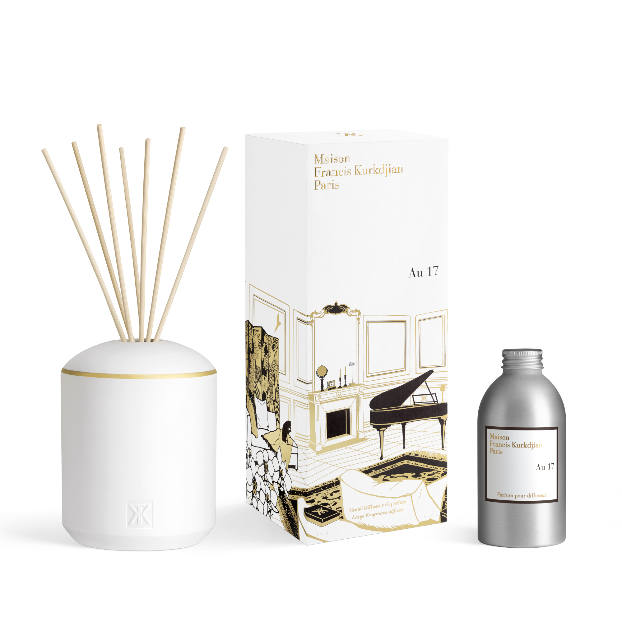 Au 17, 300ml & 9 bastoncini, hi-res, Diffusore di profumo