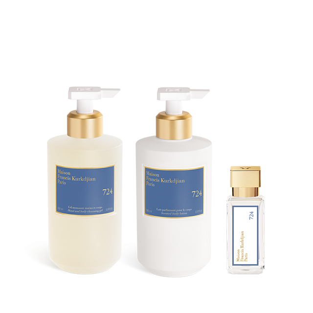 724, , hi-res, Trio Gel moussant mains & corps, Lait parfumant pour le corps<br>et Eau de parfum