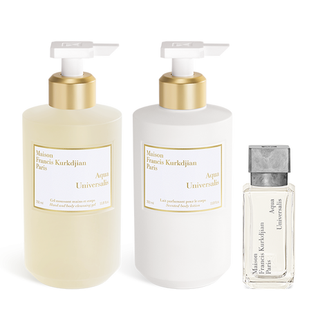 Aqua Universalis, , hi-res, Trio Gel moussant mains & corps, Lait parfumant pour le corps <br>et Eau de toilette