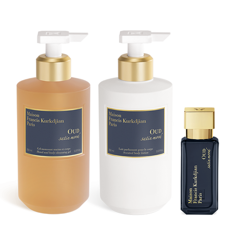 OUD satin mood, , hi-res, Trio Gel moussant mains & corps, Lait parfumant pour le corps <br>et Eau de parfum