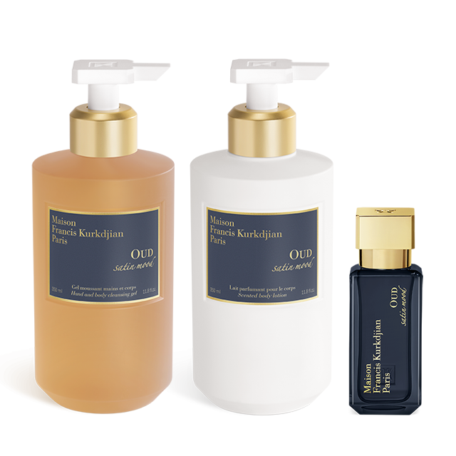 OUD satin mood, , hi-res, Trio Gel moussant mains & corps, Lait parfumant pour le corps <br>et Eau de parfum