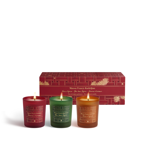 Mon beau Sapin, Pomme d’amour & Pain d’épices, , hi-res, Trio of scented candles