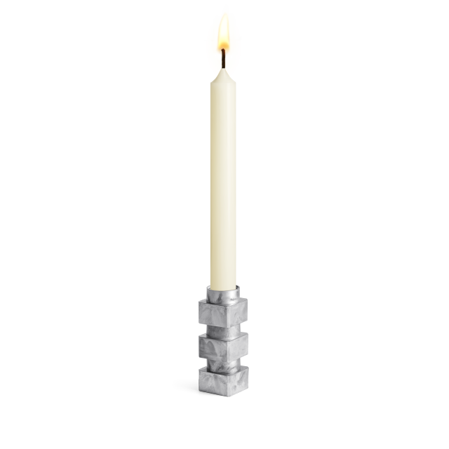 Bougeoir 1,2,3 Lumières!, 3 capots, hi-res, Édition Zinc