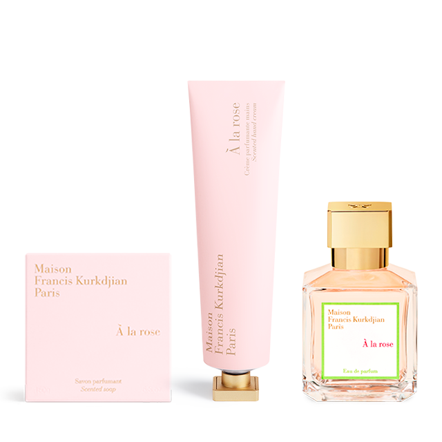 À la rose, , hi-res, Scented soap, Scented hand cream <br>and Eau de parfum Trio